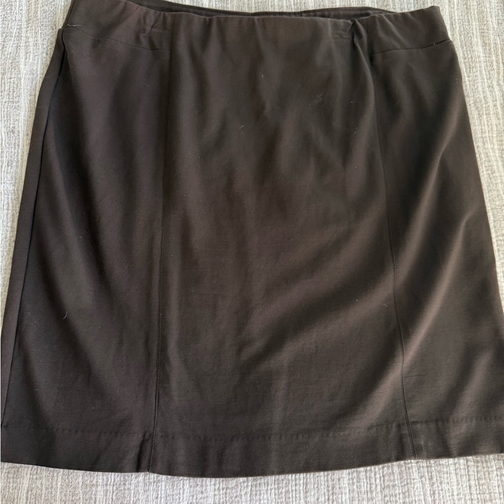 JJill Ponte Brown Pencil Skirt